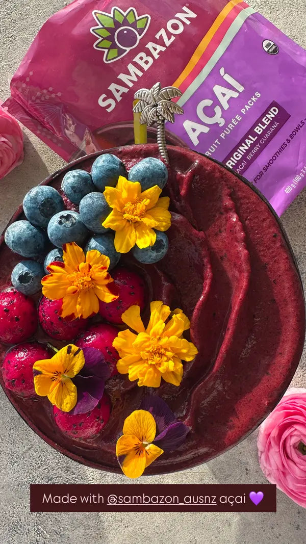 Spring smoothie bowl magic with SAMBAZON Açaí 💜