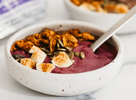 Fall Açaí Fig Smoothie + Bowl with Pumpkin Granola